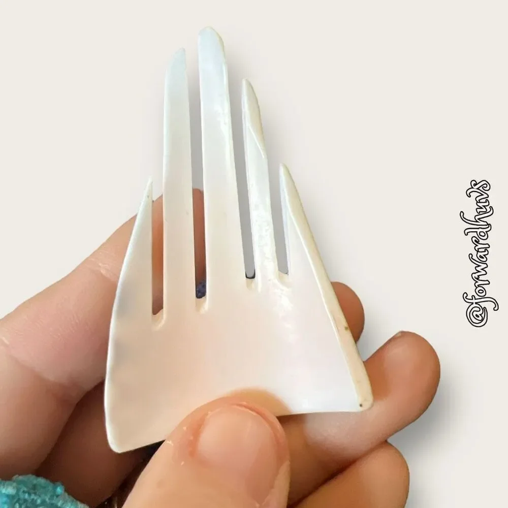 Bundle Sale 3 for $15 | Marbled Cone Shell Carved Hair Comb